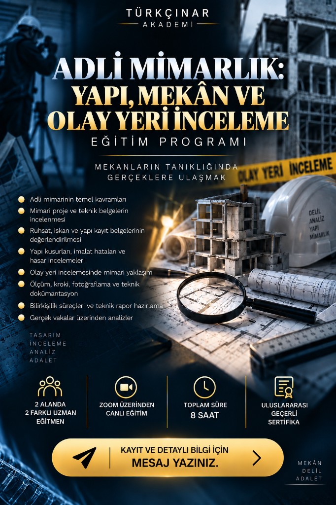 Adli Mimari eğitim afişi