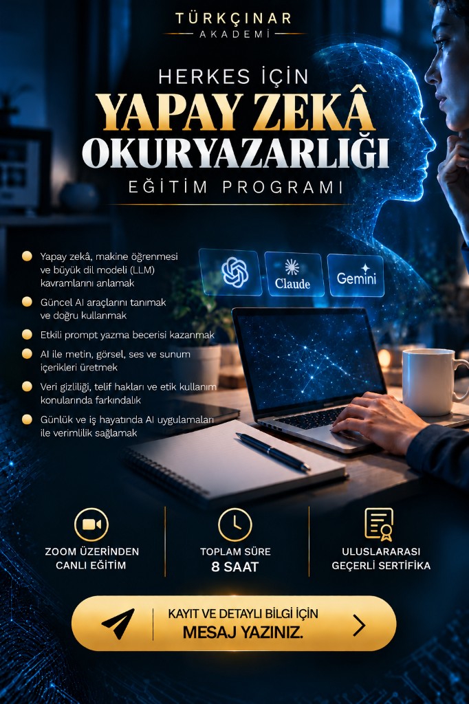 Yapay Zekâ Okuryazarlığı eğitim afişi